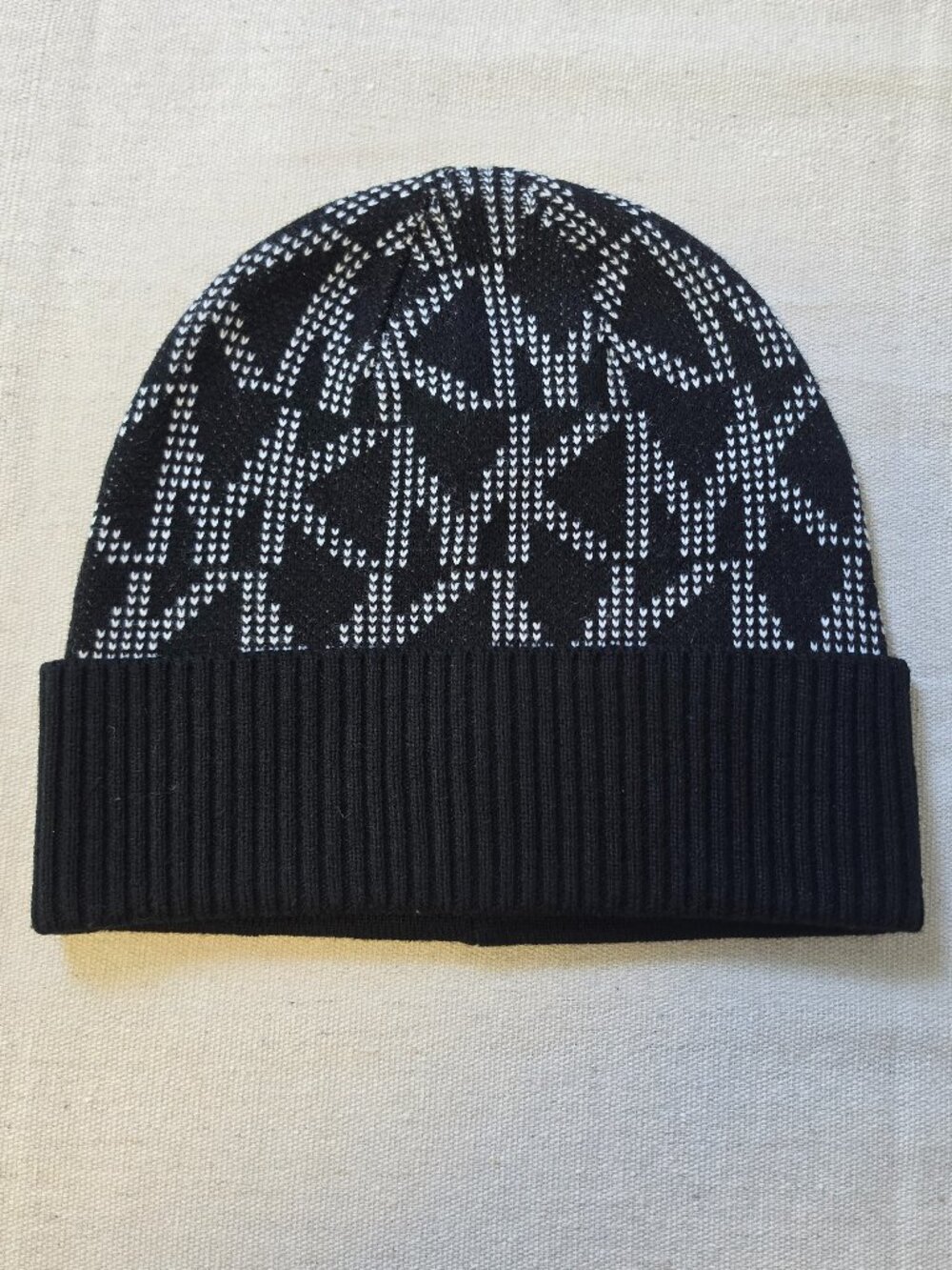 Micahel Kors All Over Logo Women's Black Winter Beanie Hat